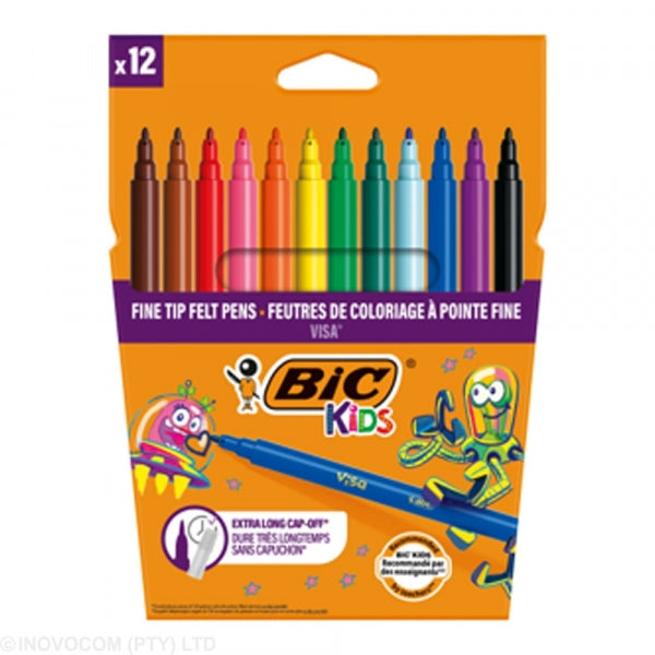Marker Bic Kids Visa Fibre Tip 18Pc