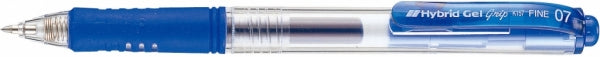 Pen Hybrid Gel Grip Retract 0.7Mm Blue