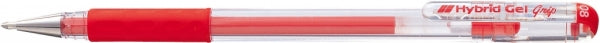 Pen Hybrid Gel Roller Grip 0.8Mm Red