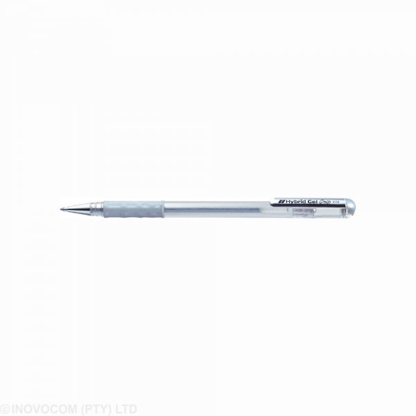 Pen Gel Pentel Hybrid Metallic Grip 0.8Mm Silver