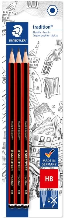 Pencil Hb Staedler Tradition 3Pcs Blister Carded