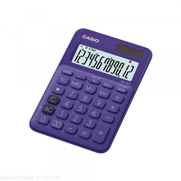 Calculator Casio 12 Digit Mini Desktop Purple
