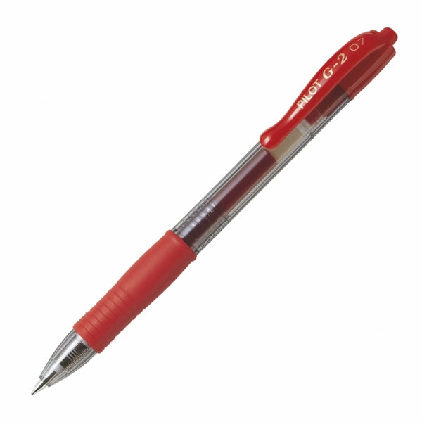 Pen Gel Retractable Pilot G2 0.7Mm Red