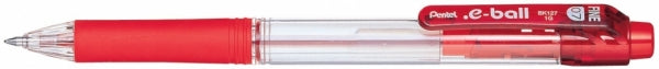 Pen Eball Retractable 0.7Mm Fine Red