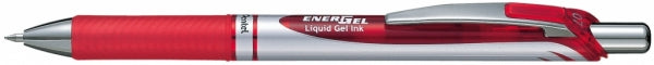 Pen Energel Retract Metal Tip Roller 0.7 Red