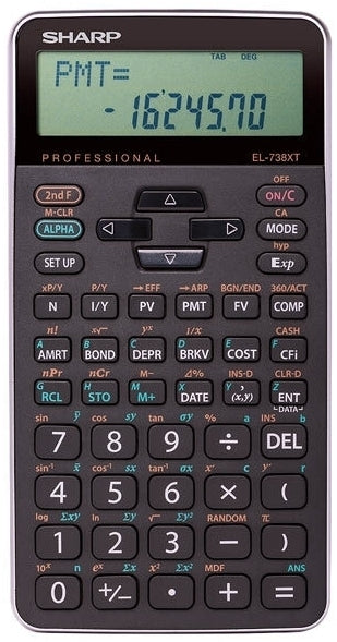 Calculator Sharp El738xtb Advanced Finance