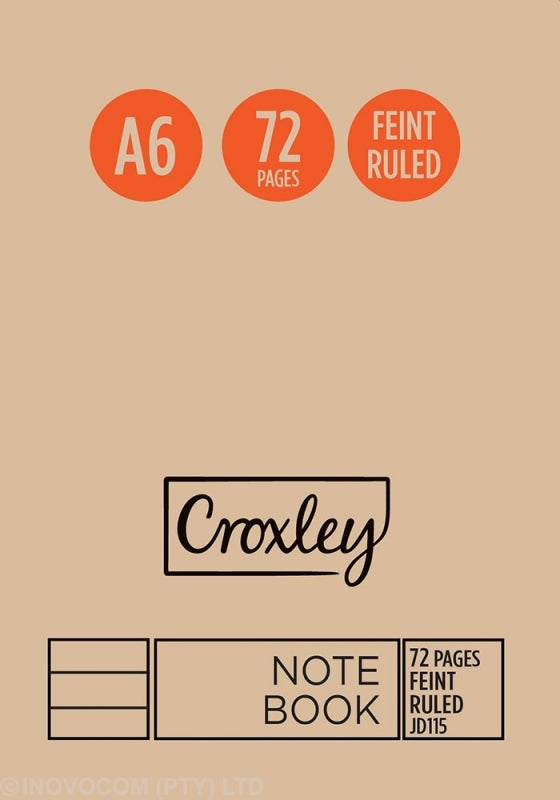 Note Book Croxley A6 72 Pg Feint