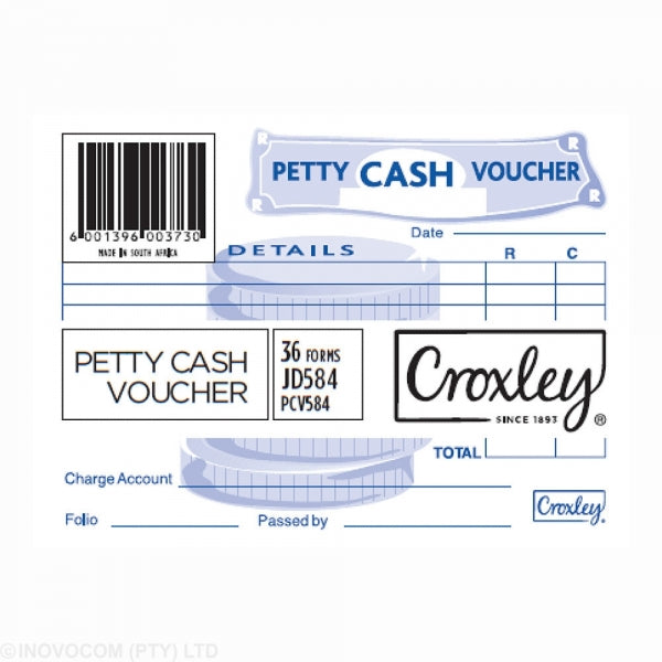 Petty Cash Vouchers Croxley Jd584
