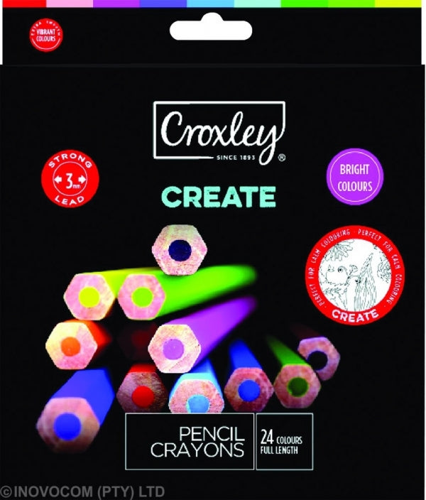 Pencil Colouring Croxley Create 24Pc Asst Colours