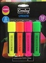 Highlighter Croxley Carded 4 Assorted