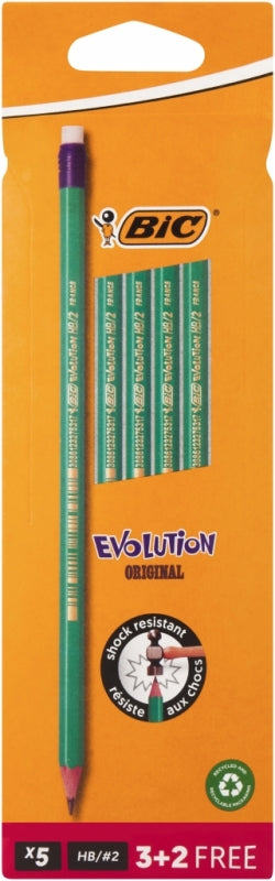 Pencil Bic Hb Evolution 3+2 Carded