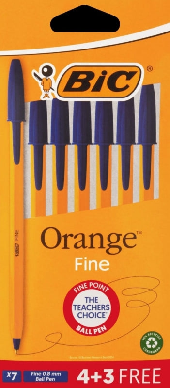 Pen Ballpoint Bic Orange Fine 4+3 Blue