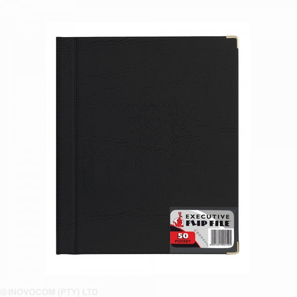 Flip File Executive 50 Pocket Black