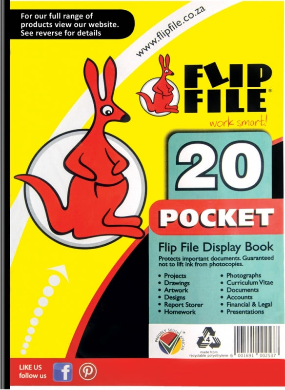 Flip File A4 20 Pocket