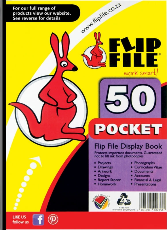 Flip File A4 50 Pocket