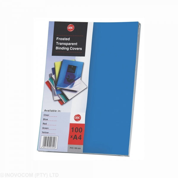 Binding Cover Rexel A4 180Mic Frosted Blue