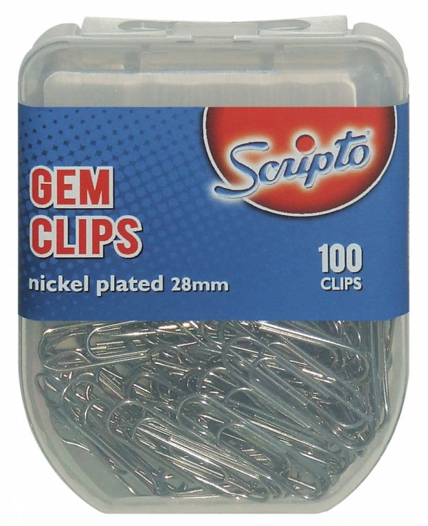 Gem Clips Cripto 28Mm 100'S Nickel