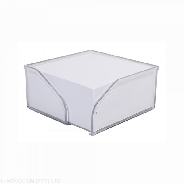 Memo Cube Half Size in Holder White