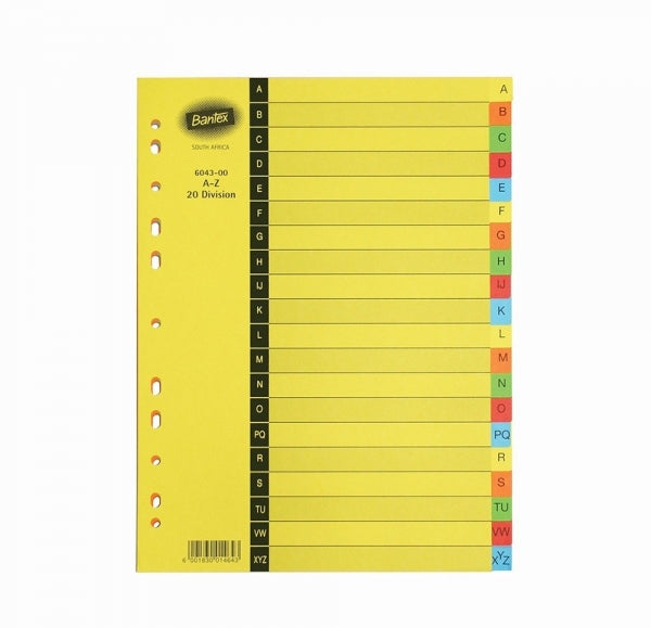 Divider Az 20 Division Manilla Assorted