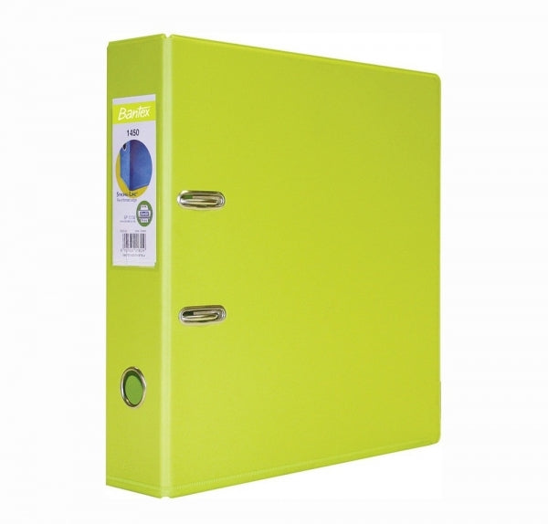 File Lever Arch Pvc A4 70Mm Lime Green