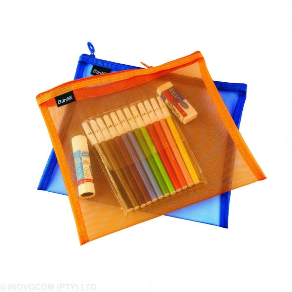Pencil Bag Mesh With Zip A5 Plain Colour