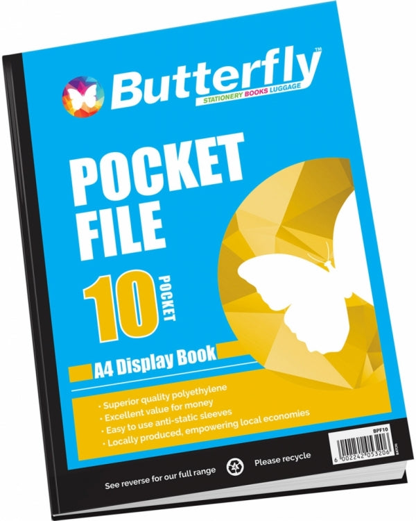 Pocket File Butterfly A4 10 Page