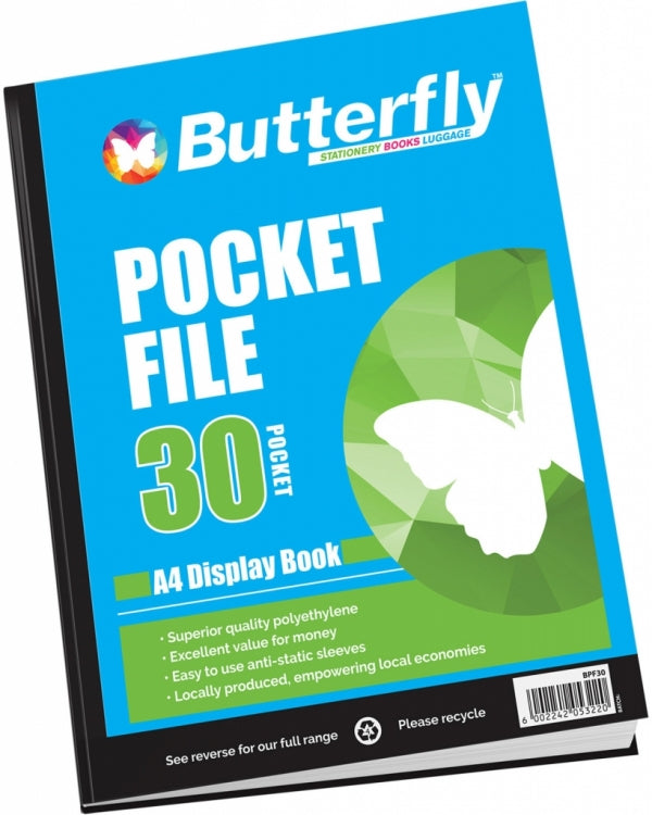 Pocket File Butterfly A4 30 Page