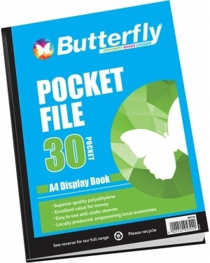Pocket File Butterfly A4 30 Page