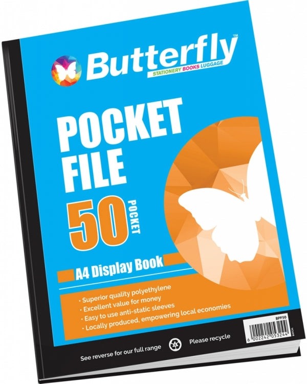 Pocket File Butterfly A4 50 Page