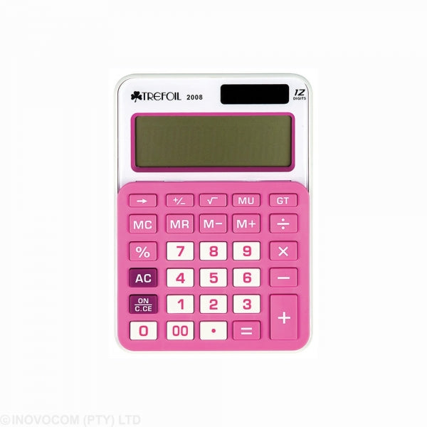 Calculator Desktop 12 Digit Medium 2008 Pink/White