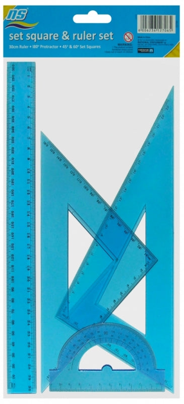Set Square Ns With Ruler 30Cm 4Pc