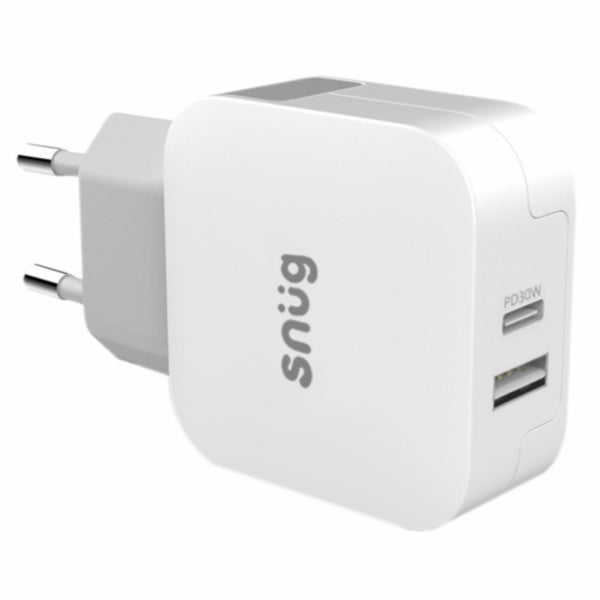 Charger Snug 2 Port 42W Pd, White