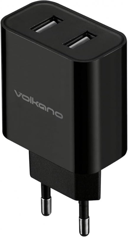 Charger Dual Output 3.1A Black Cupla Series Volkano