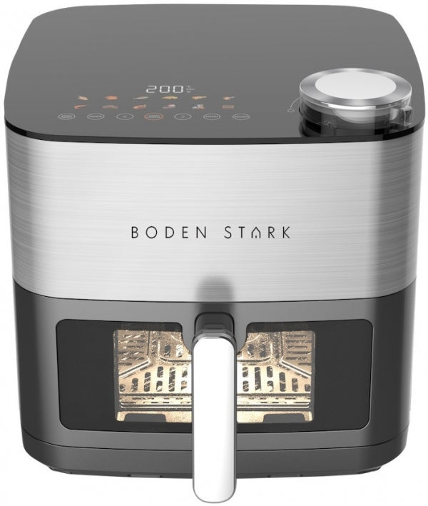 Airfryer Dual Element With Steaming 8L, Black