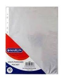 Plastic Pockets Marlin Multipunch A4 10 40Mic