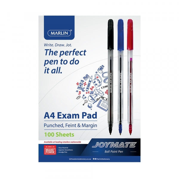 Exam Pads Freedom A4 100L Punched and Perforated