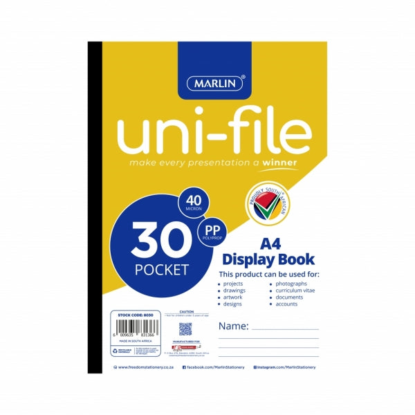 Marlin Unifile A4 30Pg (50