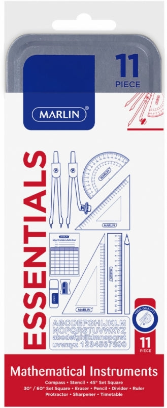 Math Set 11Pc Metal Marlin
