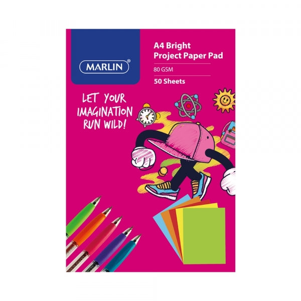 Pad Paper Board Marlin Bright Assorted