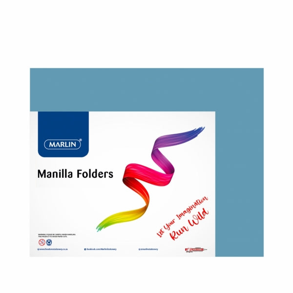Folder Marlin Flat File 100Pc Blue