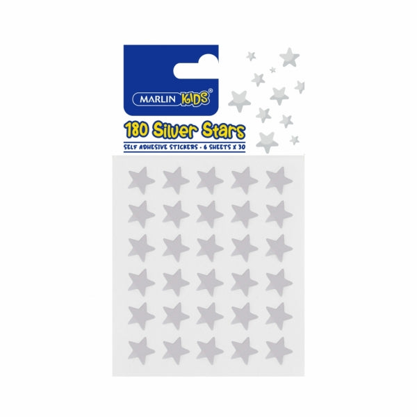 Self Adhesive Labels Marlin 180 Silver Stars