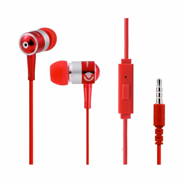 Earphones Volkano Stannic Series, Red