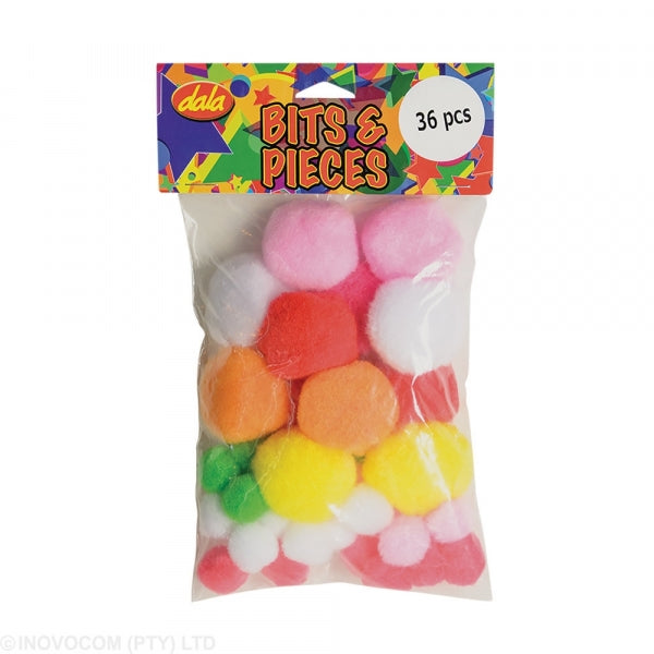 Pom Poms Dala 20 to 40Mm Asst Colours
