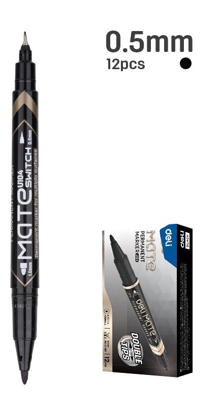 Permanent Marker Dual Tip 0.5Mm and 1.0M