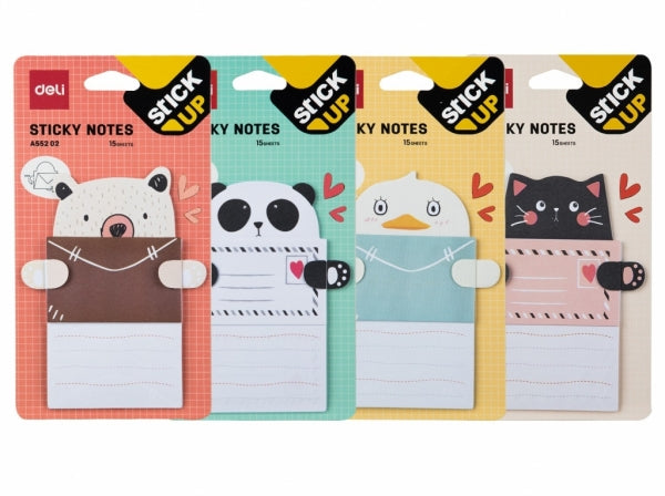 Sticky Notes 76X101 15 Sheets Asst Shape