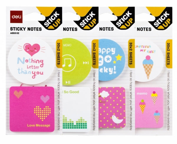 Sticky Notes 51X51mm Asst Colours Design