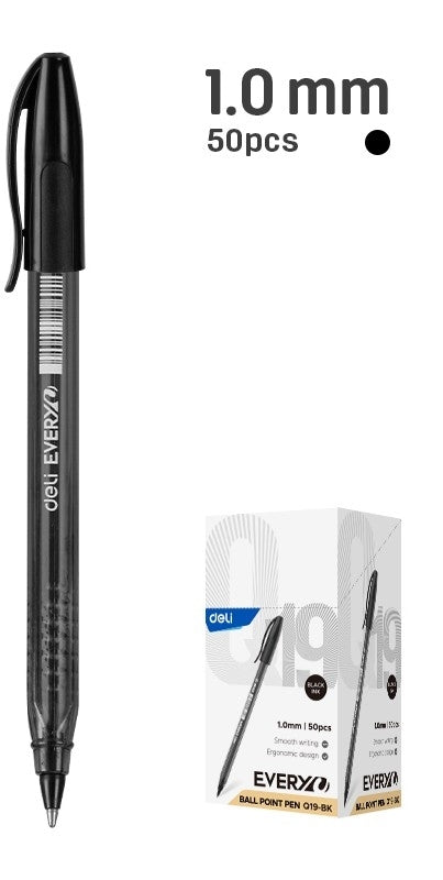 Pen Ballpoint Deli Everyu 1.0Mm Black