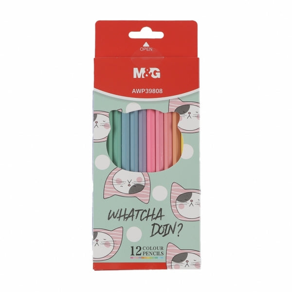 Pencil Colouring Mandg Smc 12Pc Pastel Assorted Colours