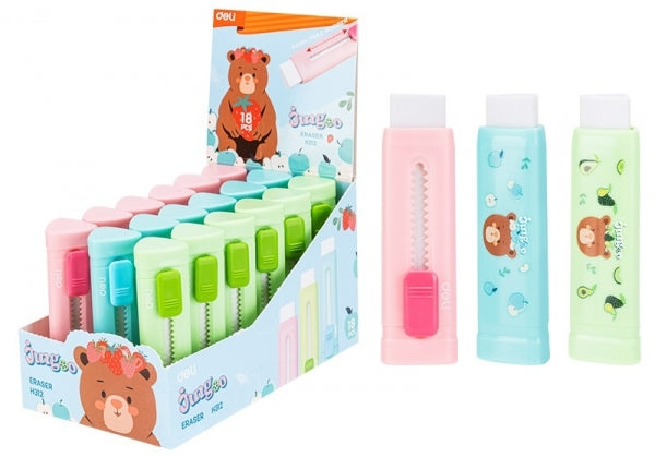 Rectractable Eraser Asst Colours Display