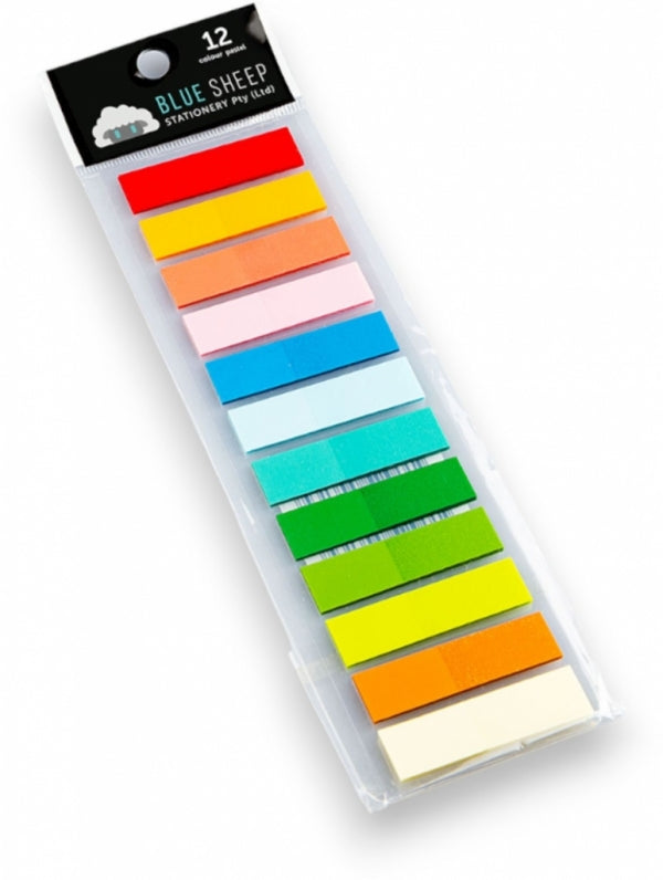 Index Flags Sticky Notes 12 Colour Pastel Blue Sheep